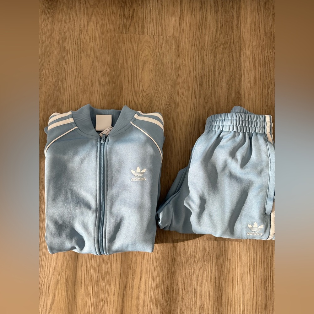 Adidas Light Blue Zip-Up Jacket